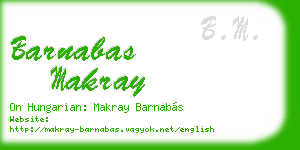 barnabas makray business card